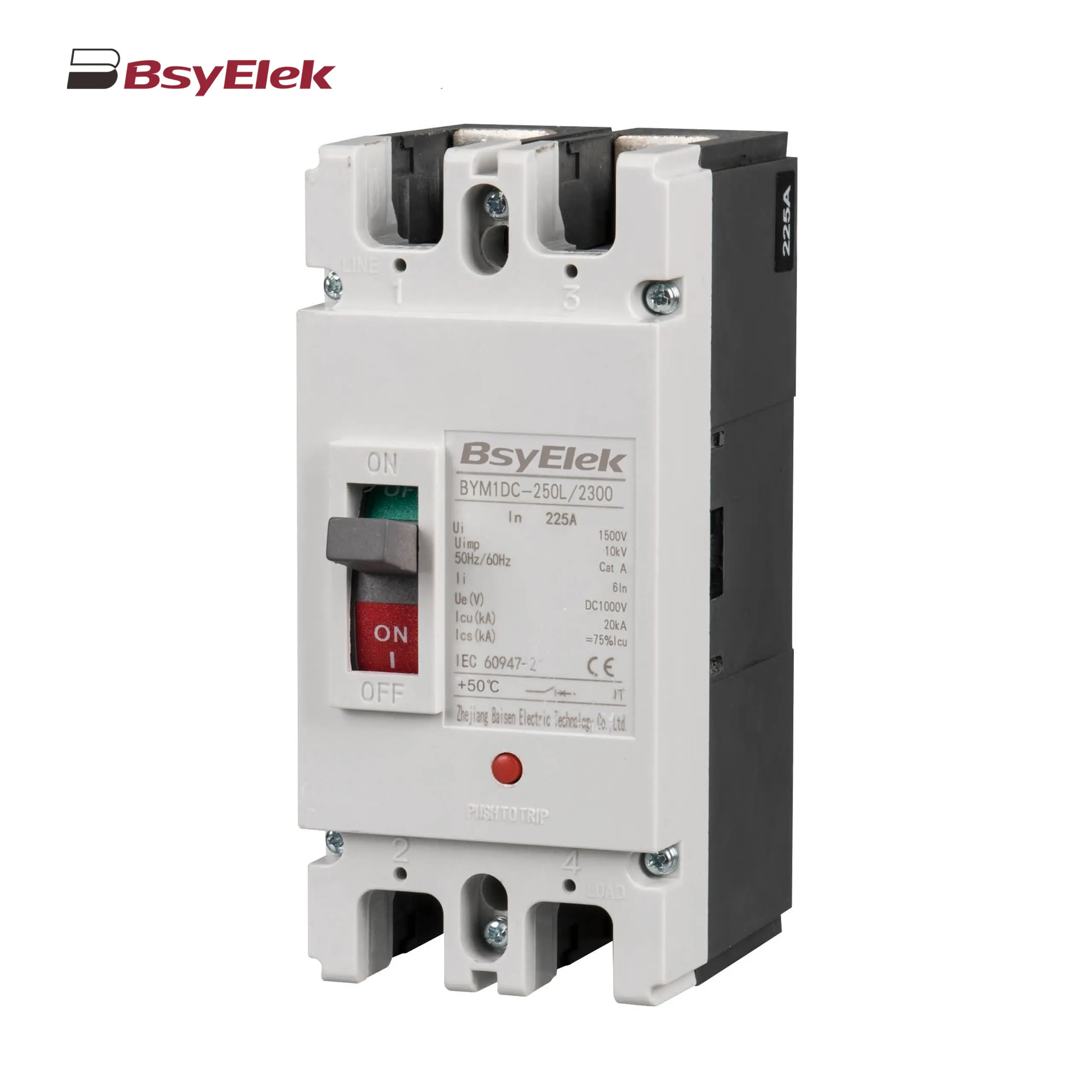 BYM1DC MCCB 1000VDC Thermal Magnetic Type DC Molded Case Circuit Breaker