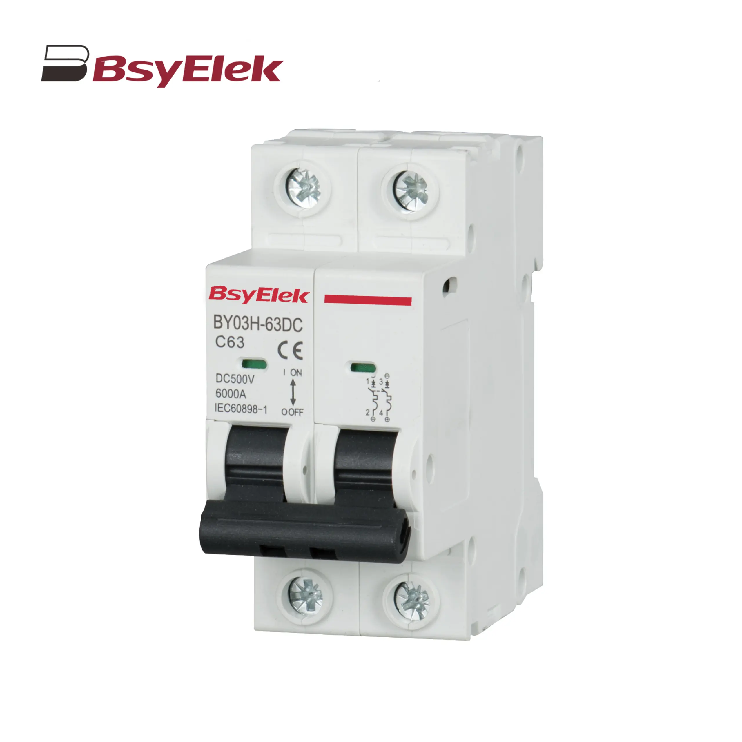 BY03H-63DC MCB 6kA DC Miniature Circuit Breaker
